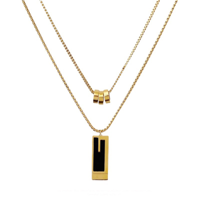 卡梵佩钛钢毛衣链项链高级感配饰