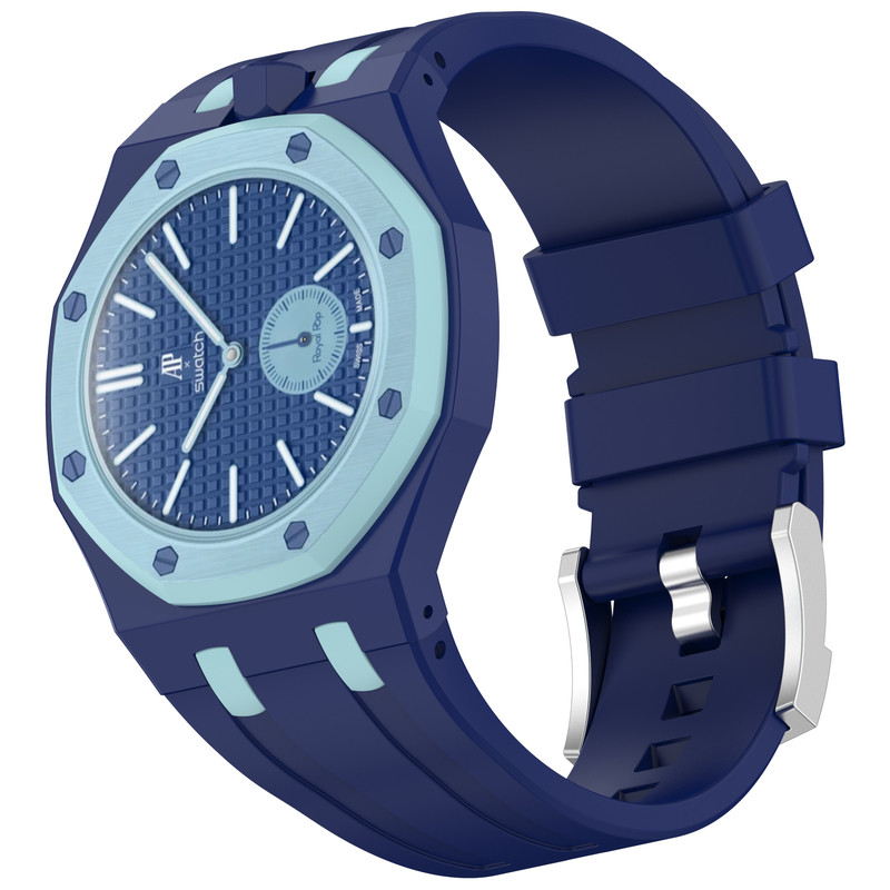适用AP联名Swatch怀表硅胶手表带