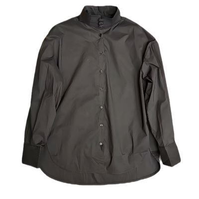 新中式纯色立领盘扣女士棉衬衣