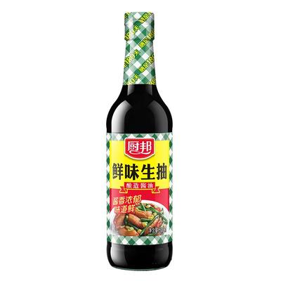 厨邦鲜味生抽500ml酿造酱油家用