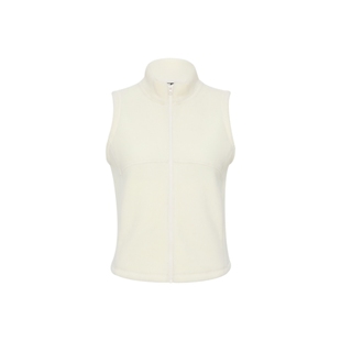 oneup美式修身摇粒绒马甲女秋冬小个子叠穿半高领立领黑色外套