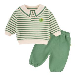 嘟嘟家宝宝学院风套装春秋儿童卫衣两件套春季男童女童运动春装潮