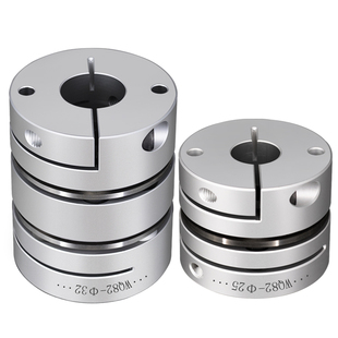 众驰WQ膜片联轴器 单双铝合金LK5弹性叠片夹紧连轴节伺服电机丝杆