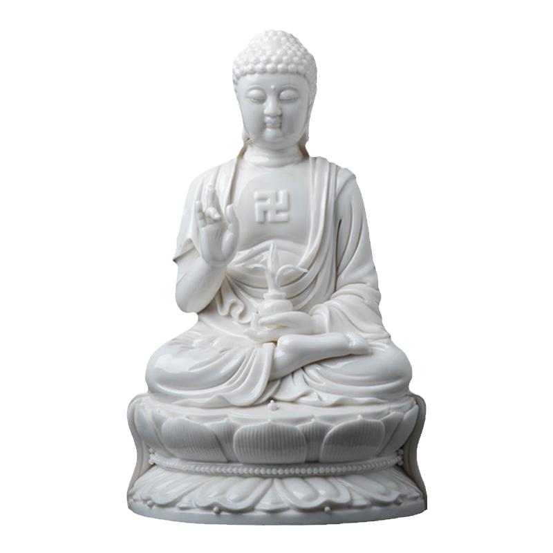 戴玉堂苏友德陶瓷摆件《药师琉璃光如来像》佛像供奉家用药师佛