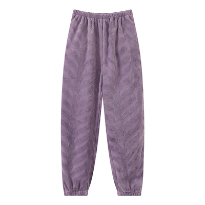 【浪莎】法兰绒睡裤女长裤秋冬季