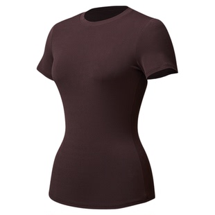 科里芙运动上衣女春夏新款跑步训练服时尚短袖t恤修身瑜伽健身衣