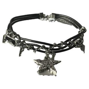 chocker柳钉骷髅星星项圈女Y2K甜酷辣妹亚文化哥特风朋克项链颈链