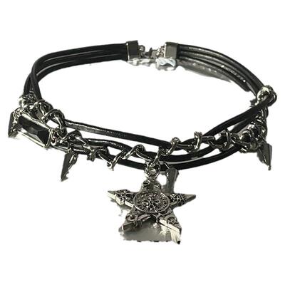 chocker柳钉骷髅星星项圈女项圈