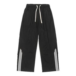 GOGOSOON裤子男270g新款春秋三条杠休闲裤运动直筒宽松长裤潮牌Q