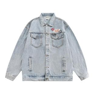 GOOZI MADE 美式牛仔外套男款春季高级感痞帅男生工装夹克牛仔衣