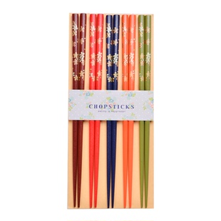 日本进口河合kawai五彩樱花筷子家用高颜值轻奢日式尖头和风木箸