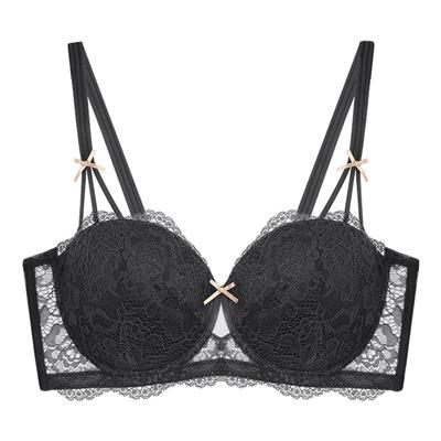 EMMAROSE法式小黑桃蕾丝薄款内衣