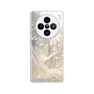 梦幻蝴蝶适用vivox200s手机壳vivo新款镜头膜300pro系列90玻璃100pro全包200pro+防摔90s简约mini一百ultra女