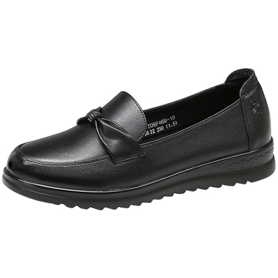 蜘蛛王秋季真皮软底妈妈鞋