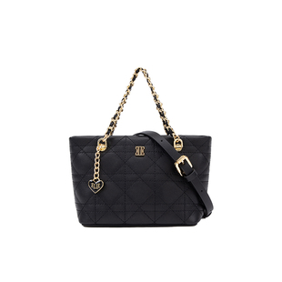 ELLE女包2026新款真皮菜篮子菱格纹链条通勤手提单肩手拎斜挎包