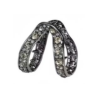 v型抓夹高级感水钻半扎发夹女后脑勺高颅顶头饰高马尾丸子头抓夹