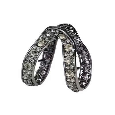 v型抓夹高级感水钻高颅顶扎发夹