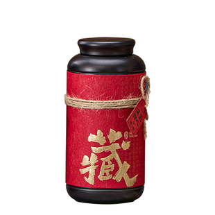 新款圆形茶叶罐铁罐125g装红茶绿茶白茶复古通用茶叶包装空罐定制