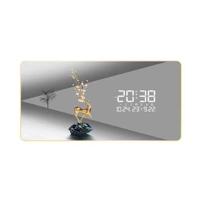 电子钟数显万年历插电时钟客厅2025新款家用时尚日历挂墙LED挂钟