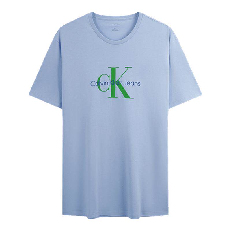 CK情侣字母印花纯棉针织短袖T恤