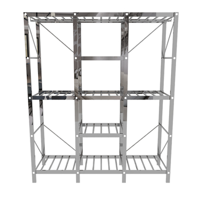 纱帘无拉链简易布衣柜全钢架结实耐用简易组装衣柜家用出租房衣柜