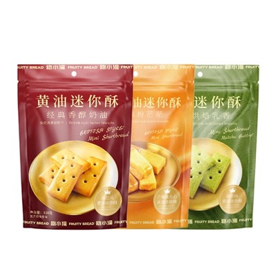 路小漫黄油迷你酥曲奇饼干108g袋