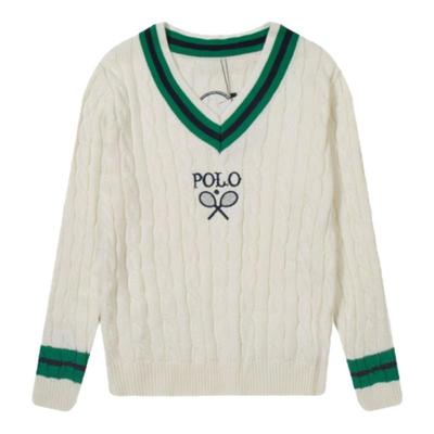 【现货】Nothing Written Narchi温网联名郑秀晶同款麻花V领毛衣