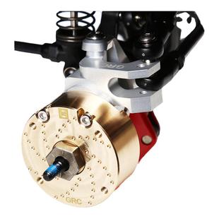 GRC TRX4车桥门边齿轮箱盖黄铜版 轮边配重 单轮188g 黄铜转向盖