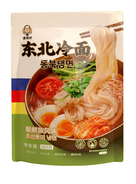 凌老师 东北小麦冷面朝鲜族风味劲道爽口速食酸甜含酱料