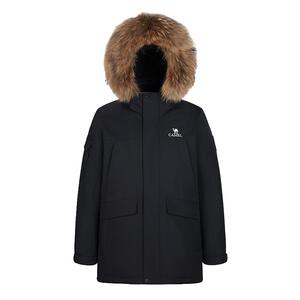 骆驼火焰羽绒服2.0女装冬季2025新款中长款毛领加厚工装防寒外套