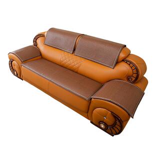 藤席沙发垫夏季皮沙发坐垫沙发凉席垫夏天沙发凉垫防滑新款沙发套