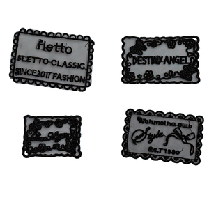 网底棉刺绣布贴 方格菱形口袋蕾丝补丁 DIIY手工刺绣花贴