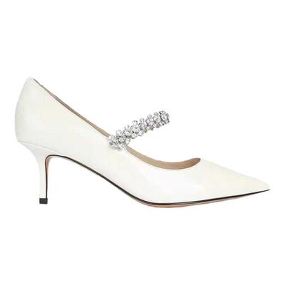 一字带水钻尖头闪银婚鞋高跟鞋女