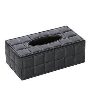 皮质酒店纸巾盒客厅简约创意餐巾纸盒家用车载纸抽盒办公室抽纸盒