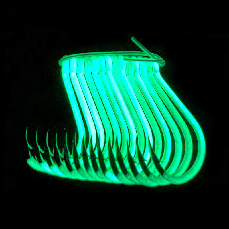 BKK夜光管付千又钩夜光歪嘴有倒刺海钓船钓矶钓石斑黄鸡黄鱼鱼钩