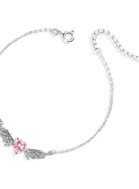 雅影天使之翼925纯银手链女小众