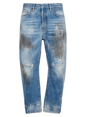 DSQUARED2/D2次方2026款男士宽松做旧牛仔裤BroJeans