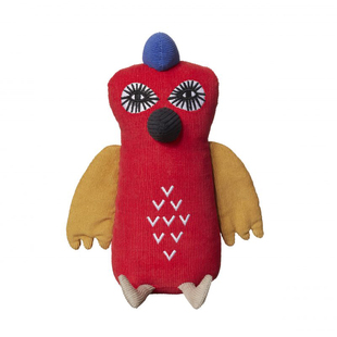 sort英国DONNA WILSON派对鹦鹉布偶复古丑娃娃毛绒玩具玩偶Parrot