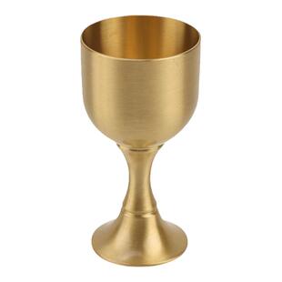 纯铜小酒杯百福茶杯白酒杯家用酒具黄铜摆件佛前财神供水杯