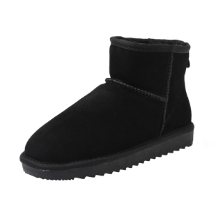 HJKUGG雪地靴男中筒冬季加绒加厚防滑短筒东北女棉鞋靴子АUGGН6