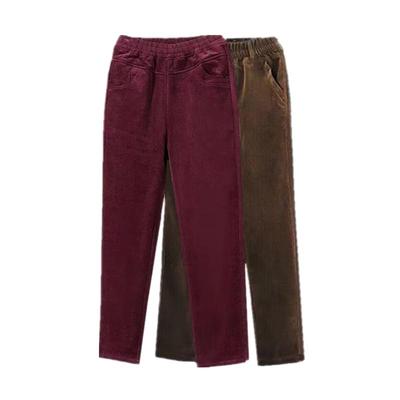 加绒妈妈裤灯芯绒宽松保暖裤百搭