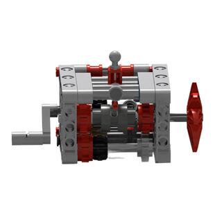 国产积木2档紧凑小颗粒变速箱械拼插组装齿轮传动变速器创意模型