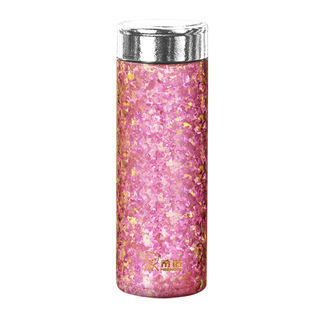 希诺纯钛保温杯女士便携高颜值户外露营水杯焖茶泡茶杯子高端钛杯