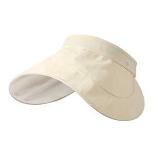 CACUSS帽子防晒帽女夏季大帽檐彩胶空顶帽户外防紫外线新款遮阳帽