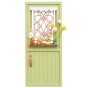 阿楹 法式立体房门假绿植挂件窗户花盆改造墙上女卧室遮丑装饰画