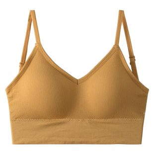 U型美背内衣女小胸显大加厚聚拢无钢圈3cm文胸一体吊带背心夏季