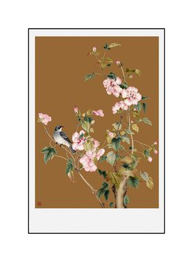 新中式吉祥芙蓉聚福暖色高端挂画