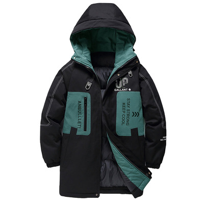 初中学生加厚羽绒棉服连帽冬季