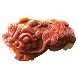 云南黄龙玉产地厂家直销霸王貔貅手把玩摆件配证书