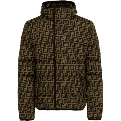 fendi立领加厚保暖连帽羽绒服